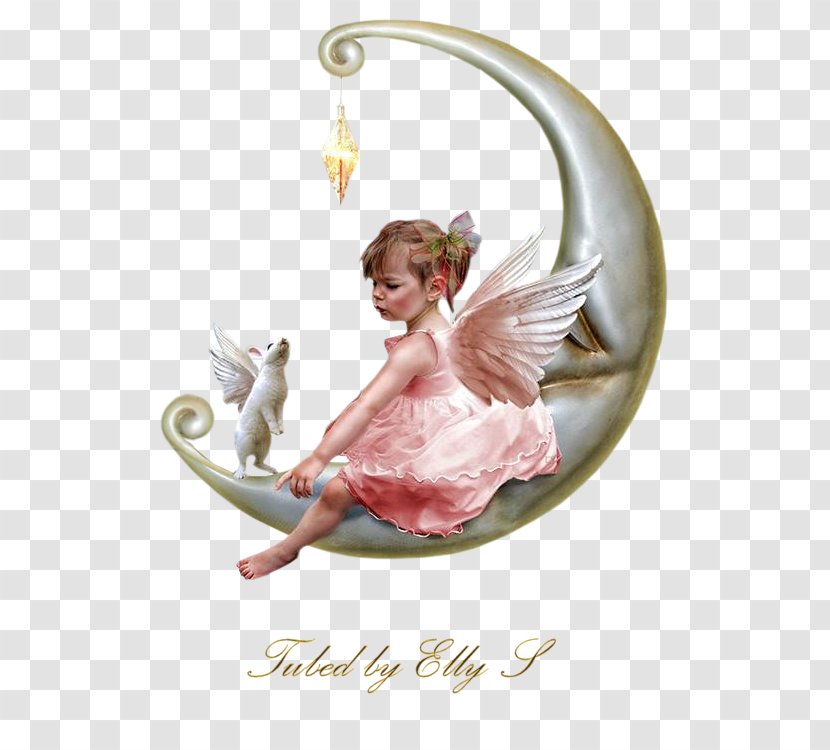Infant Angel Child Fairy Moon - Supernatural Creature Transparent PNG