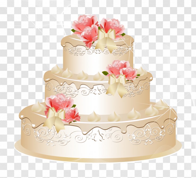 Wedding Cake Invitation - Three-tier Vector Transparent PNG