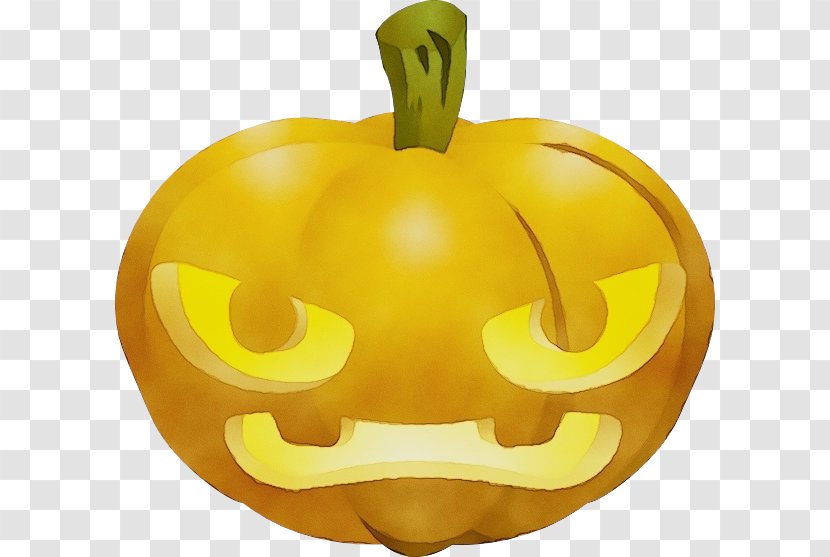 Halloween Pumpkin Cartoon - Wet Ink - Emoticon Vegetable Transparent PNG