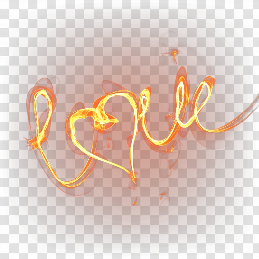 Flames Of Love Fire - Heart - English Word Flame Transparent PNG