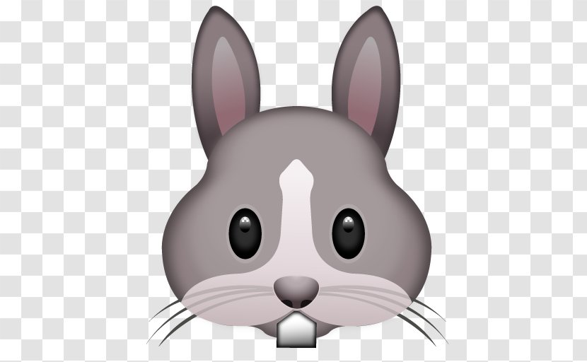 Emoji Clip Art Emoticon Sticker Image - Cartoon - Bunny Rabbit Face Transparent PNG