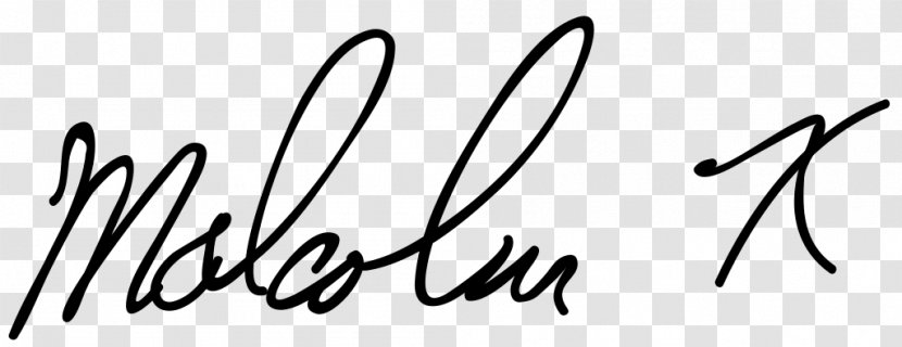 Malcolm X Signature African American Muslim Name - Surname Transparent PNG