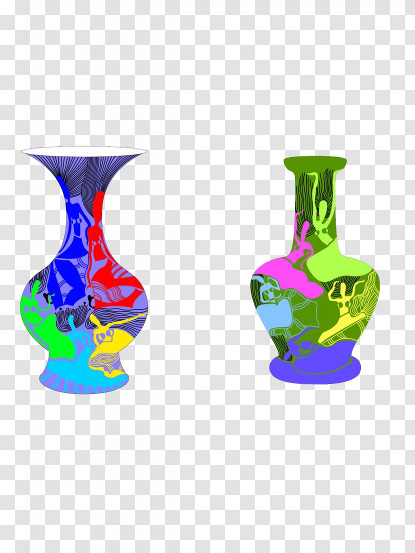 Watercolor Painting Vase Motif Transparent PNG