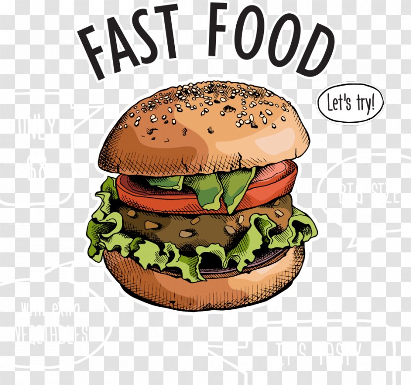 Hamburger Cheeseburger Whopper Fast Food - Meal - Delicious Burgers Vector Transparent PNG