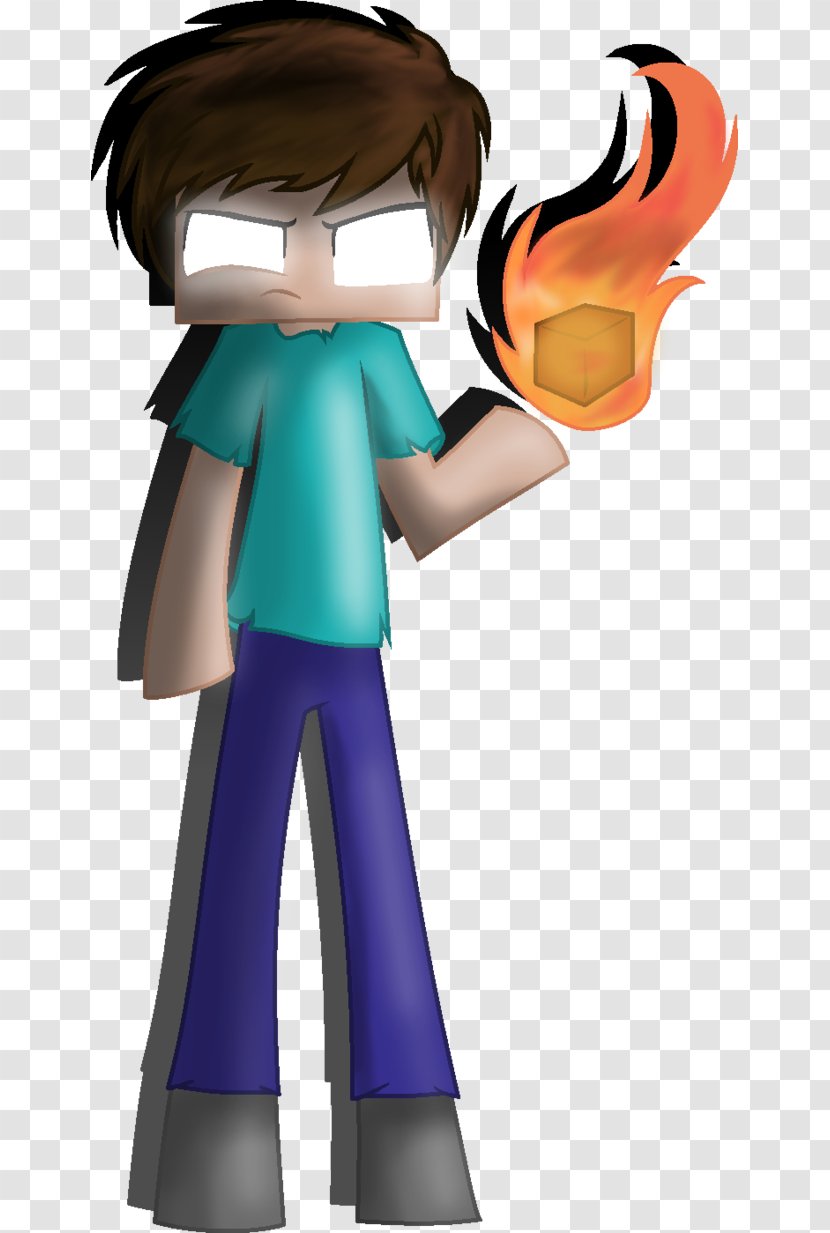 Minecraft Drawing Herobrine Fan Art - Cartoon - Laser Transparent PNG