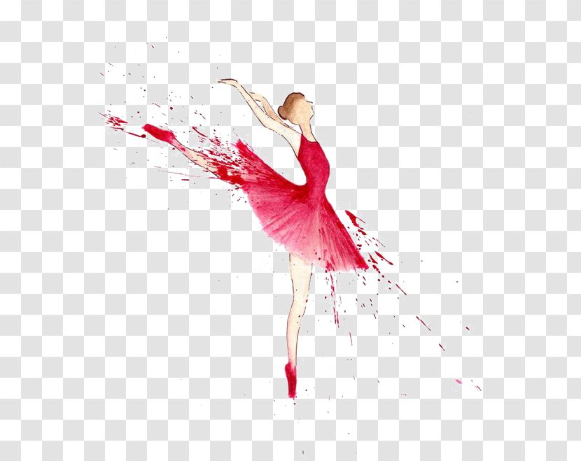 Ballet Dancer High-definition Television Wallpaper - Flower - Watercolor Swan Dance Transparent PNG