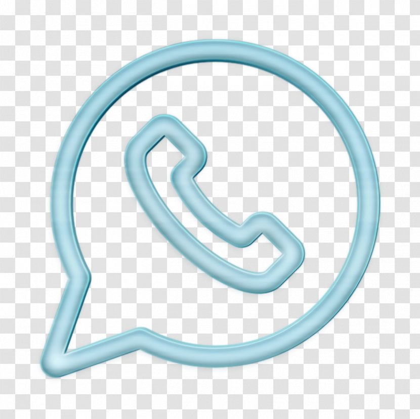 Social Network Icon Whatsapp - Aqua - Symbol Turquoise Transparent PNG