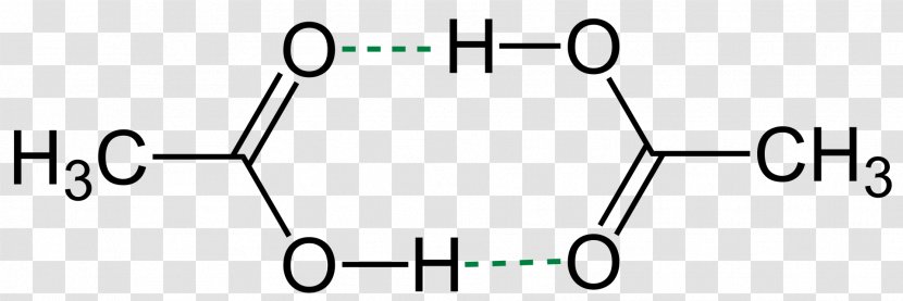 Hydrogen Bond Acetic Acid Chemical Molecule Dimer - Black And White - Molecular Geometry Transparent PNG