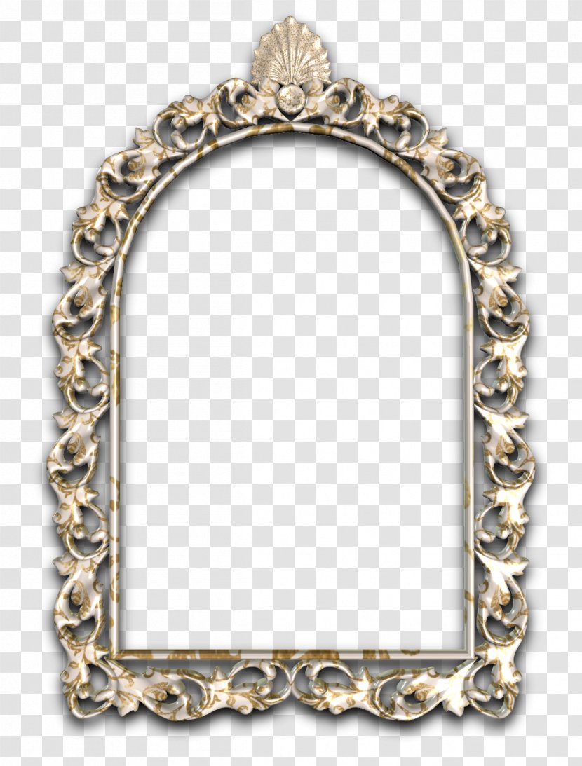 01504 Picture Frames Oval - Mirror - Gold Frame Transparent PNG