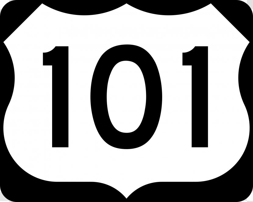 U.S. Route 101 66 Hollywood Freeway Highway Road - Sign - M Transparent PNG