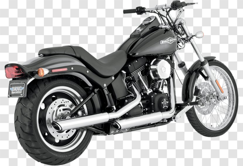 Exhaust System Harley-Davidson Super Glide Softail Muffler - Motorcycle Transparent PNG