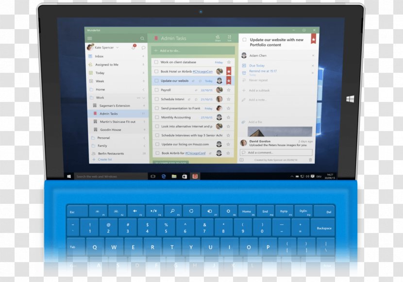 Windows 10 Wunderlist Microsoft - Update Transparent PNG