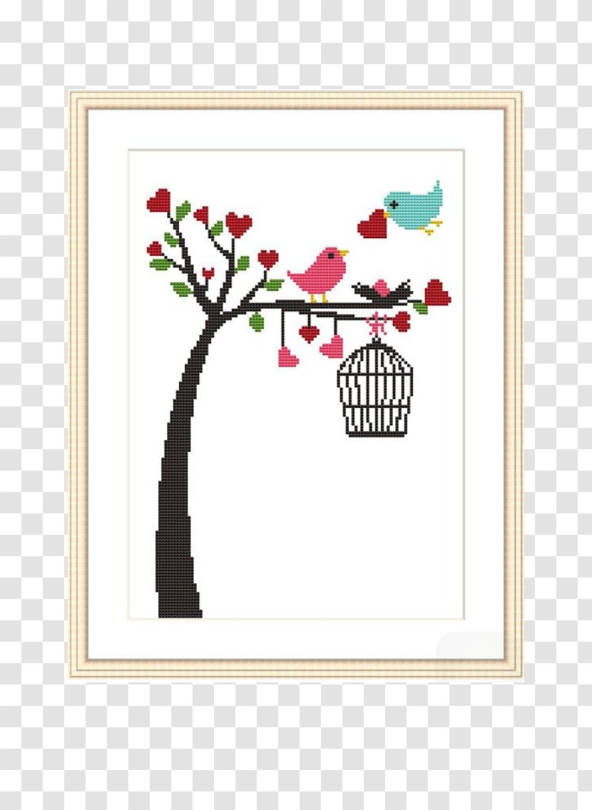 Pattern Cross-stitch Embroidery Etamin - Picture Frame - Free Cross Stitch Hummingbird Transparent PNG