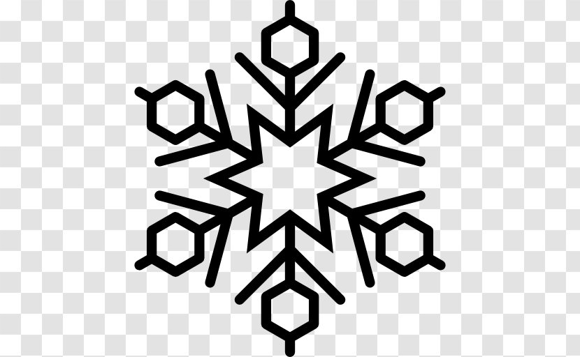 Snowflake Christmas Hexagon - Monochrome Photography - Snow Icon Transparent PNG