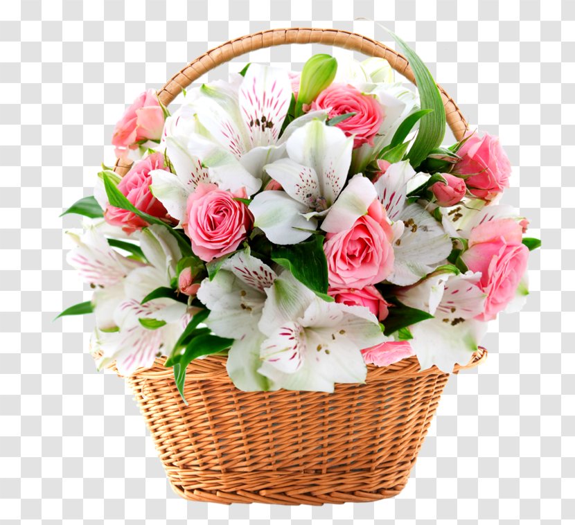 Flower Bouquet Floristry Basket Gift - Lilium - Blumen Transparent PNG