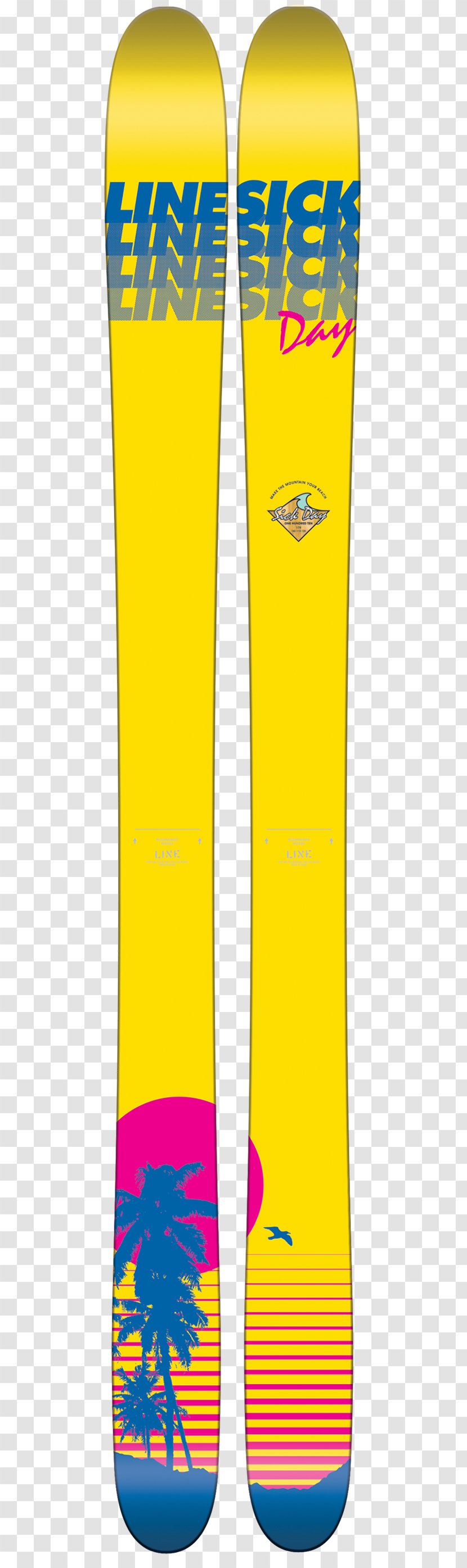 Twin-tip Ski Line Skis Armada Sporting Goods - Yellow - Twintip Transparent PNG