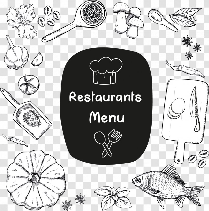 Pasta Cafe Restaurant Menu Chef - Silhouette - Sketch Transparent PNG