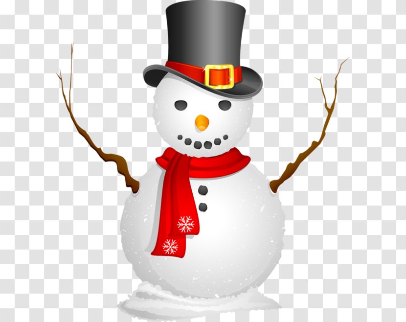 Snowman Scarf New Year Transparent PNG