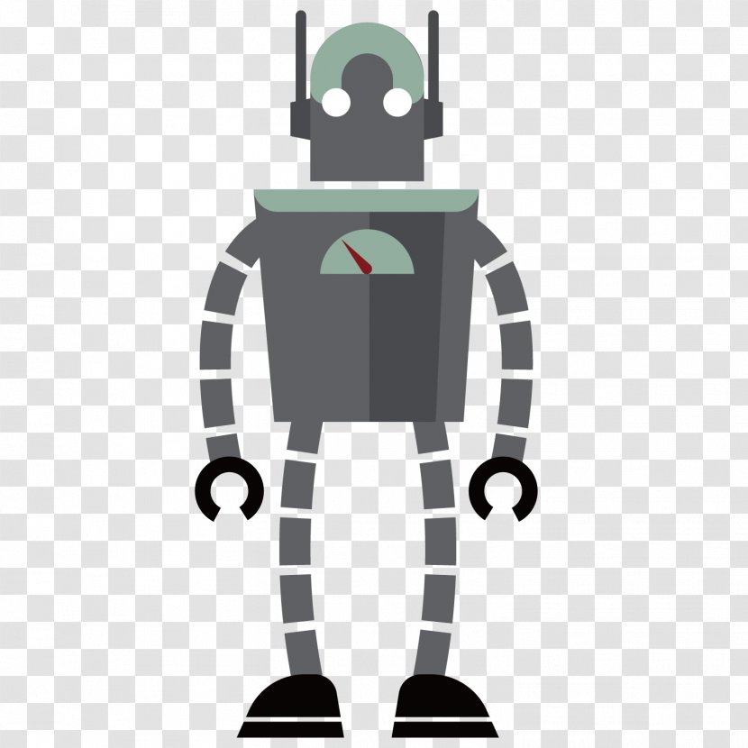 Robot Cartoon Illustration - Poster - Working In The Transparent PNG