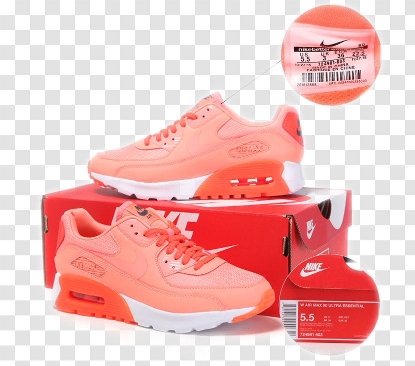 Nike Free Sneakers Shoe Swoosh - Orange Transparent PNG