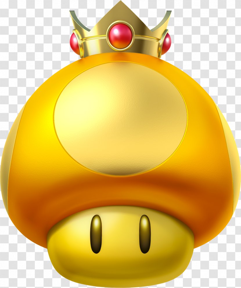 Super Mario Bros. Kart Wii 8 - Smiley - Golden Mushroom Transparent PNG