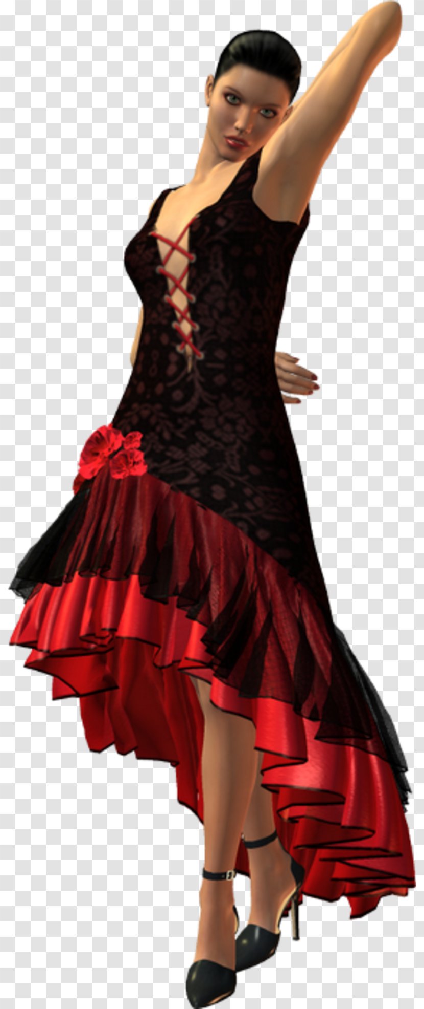 Flamenco Shoulder Woman - Costume Design Transparent PNG