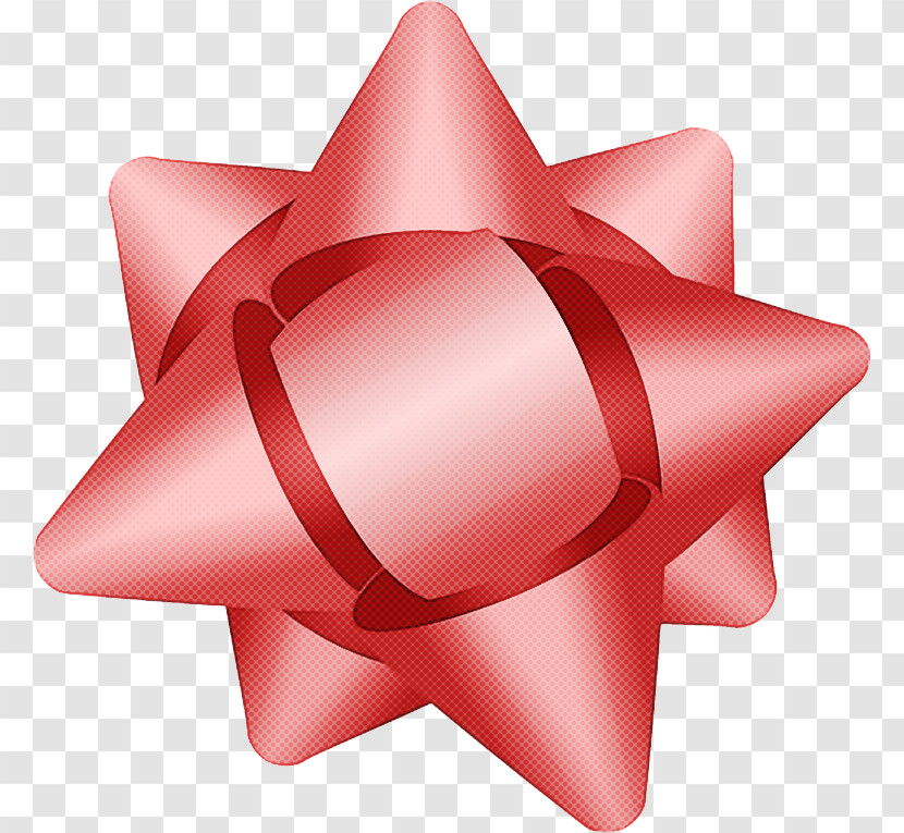 Red Pink Ribbon Star Transparent PNG
