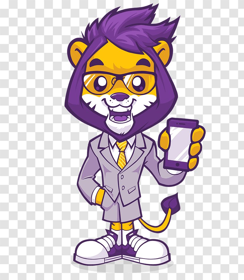 Mascot Logo Drawing - Violet - Design Transparent PNG