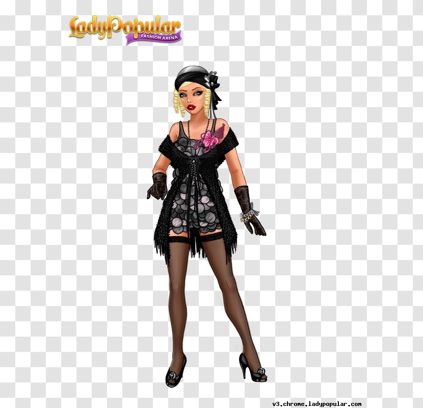 Lady Popular Fashion Pajamas Costume Game - Dress - Flappers Transparent PNG