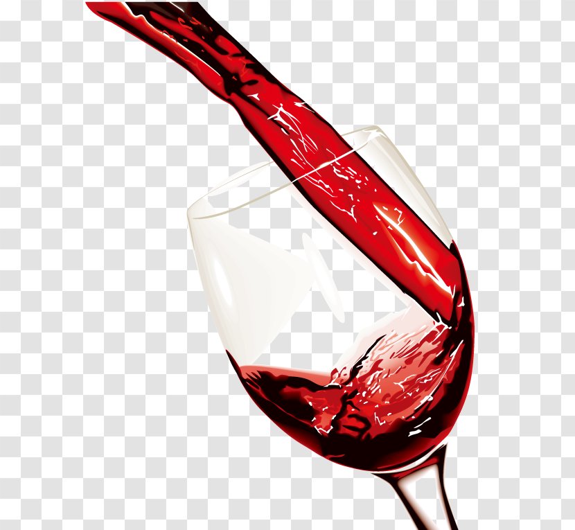 Red Wine Champagne Glass Microsoft PowerPoint - Pour Instantly Vector Material Transparent PNG