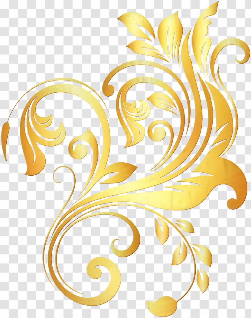 Flower Ornament - Yellow Transparent PNG