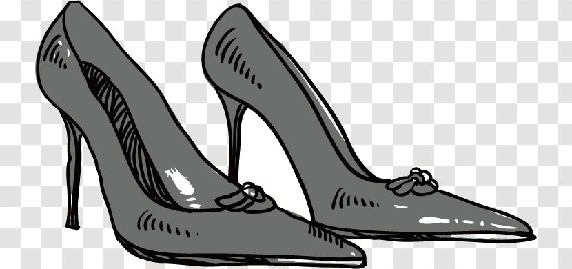 Shoe High-heeled Footwear Illustration - Black - Vector High Heels Transparent PNG
