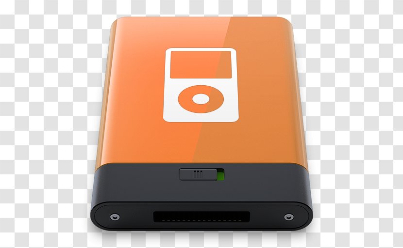 Smartphone Electronic Device Gadget Multimedia - Disk Storage - Orange IPod W Transparent PNG