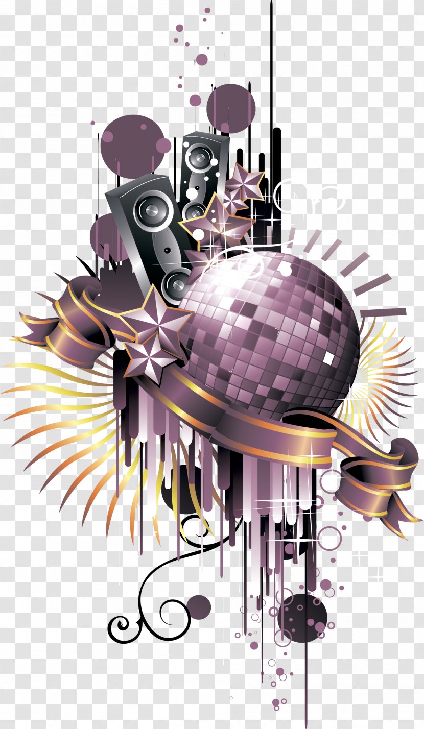 Disco Ball Nightclub - Watercolor - Nightclubs Transparent PNG