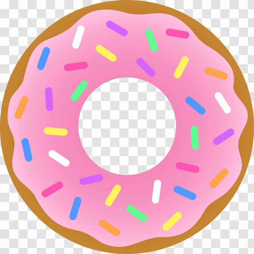 Coffee And Doughnuts Clip Art - Pink - Donut Transparent PNG