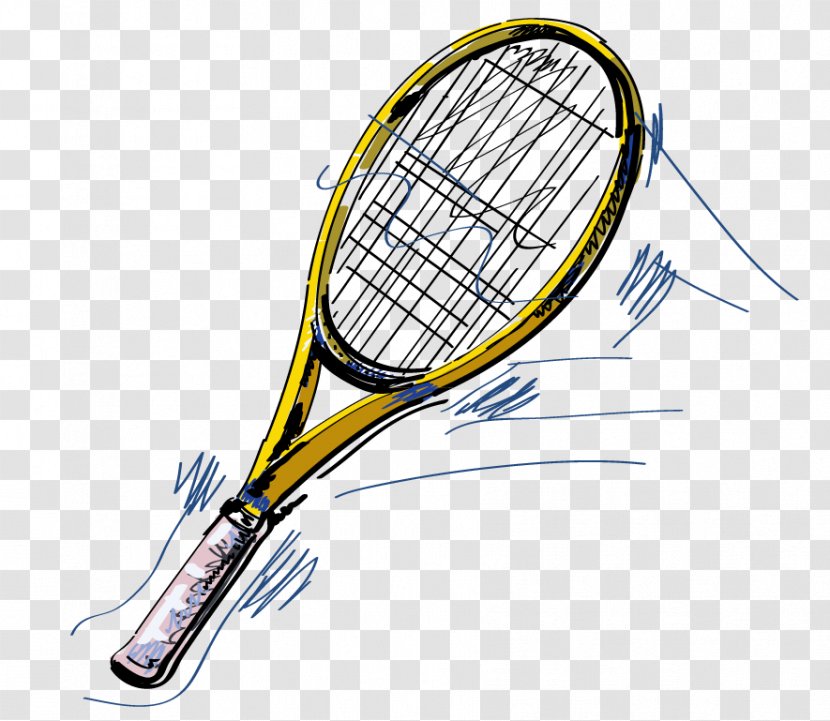 Strings Tennis Ball Racket Rakieta Tenisowa - Equipment And Supplies Transparent PNG