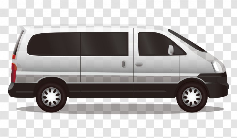 Compact Van Car - Cartoon Painted White Bread Commercial Vehicle Side Transparent PNG