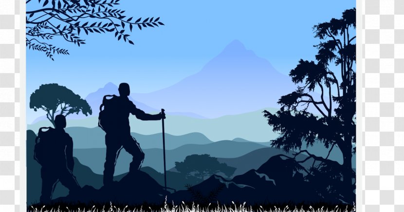 Mountaineering Backpacking Silhouette - Sky - Mountain Climber Transparent PNG
