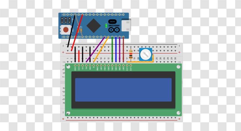 Microcontroller Electronics Liquid-crystal Display Arduino Autodesk 123D - Micro Transparent PNG