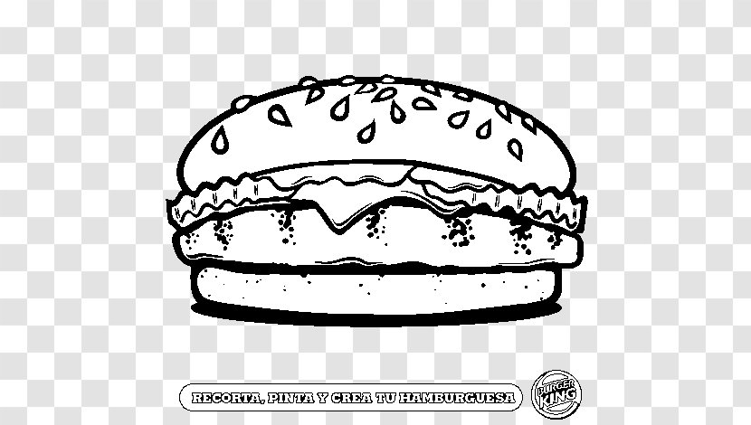 Hamburger French Fries Cheeseburger Drawing Coloring Book - Painting - Burger King Transparent PNG