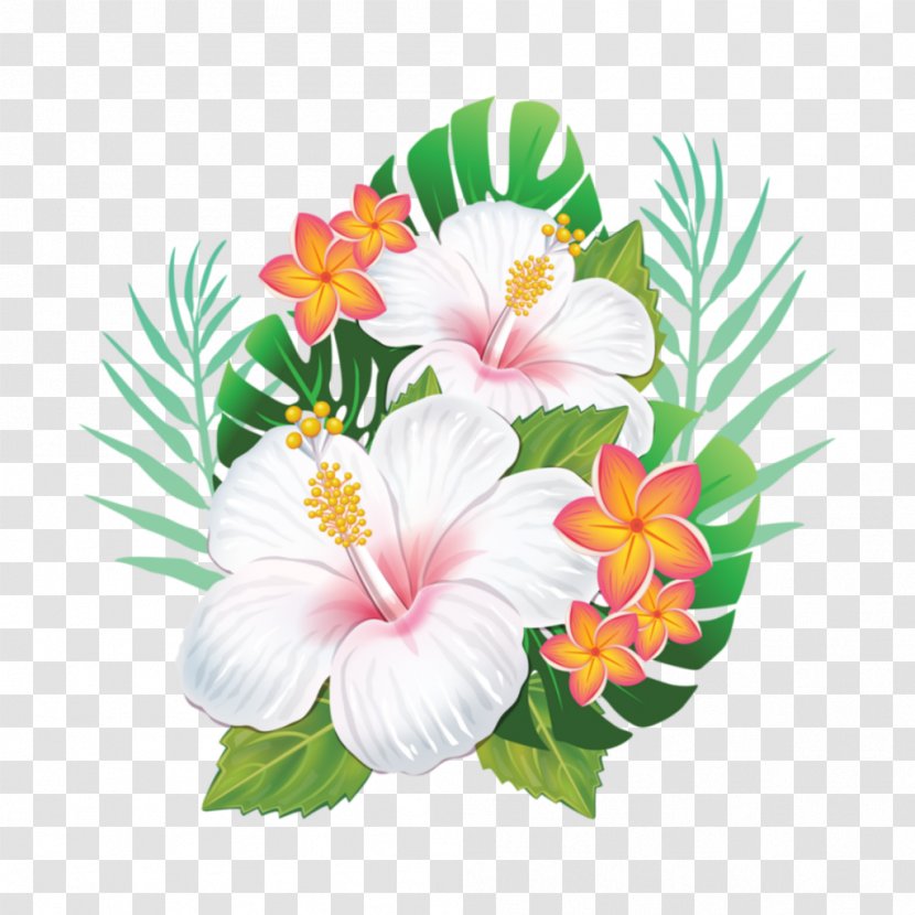 Hawaii Clip Art Vector Graphics Flower - Artificial - Hari Raya Tropical Illustration Transparent PNG