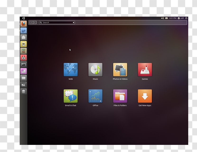 Ubuntu Netbook Edition Unity Linux Transparent PNG