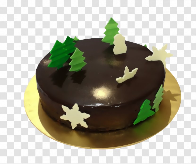 Chocolate Cake Sachertorte Ganache Christmas Pudding - Pasteles Transparent PNG