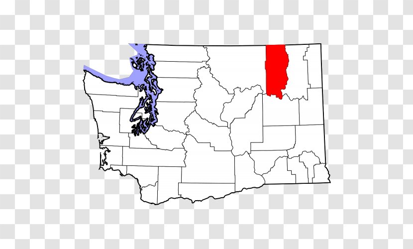 Clark County Jefferson County, Washington Grays Harbor Spokane Pacific - Black And White - Map Transparent PNG