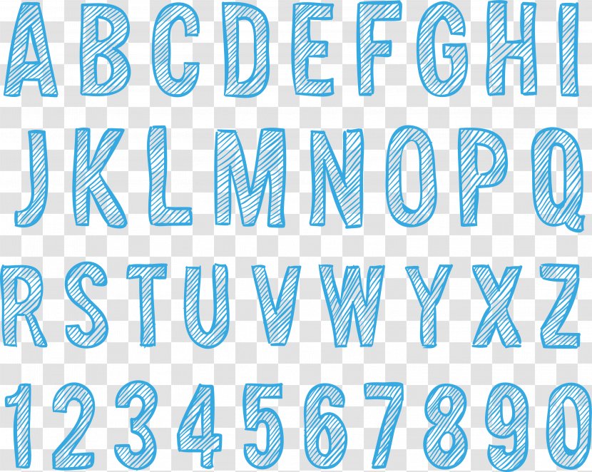 Letter English Alphabet Clip Art - Color - Vector Blue Painted Collection Transparent PNG
