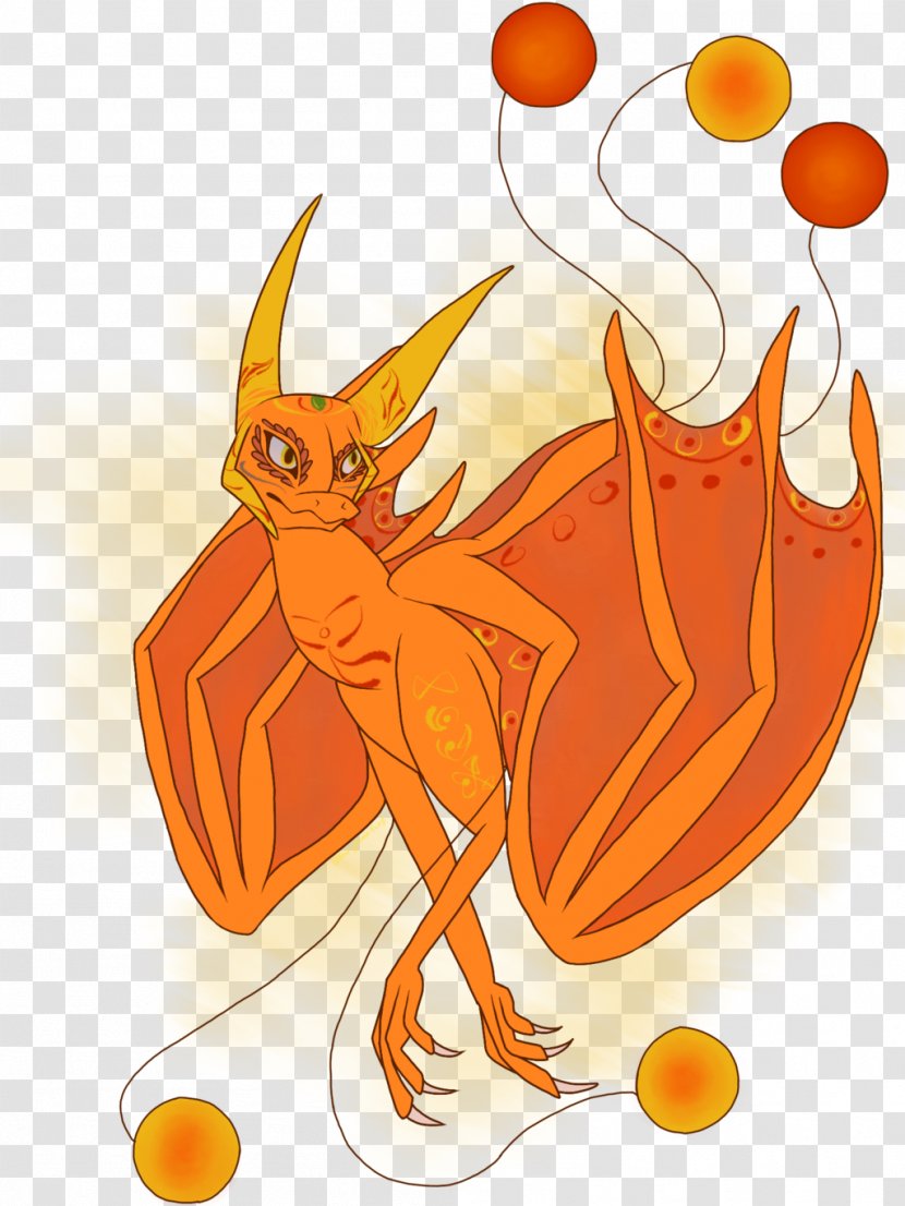 Insect Cartoon Pollinator Legendary Creature - Orange Transparent PNG