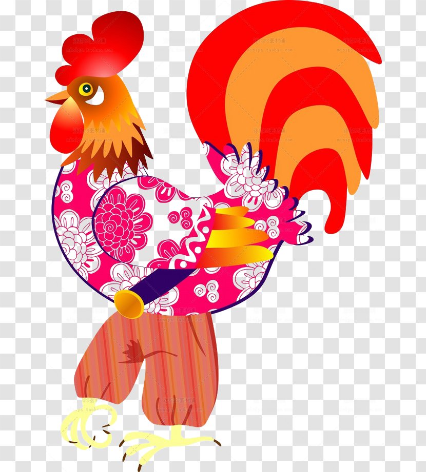 Rooster Chicken Illustration - Calendar - Cock Transparent PNG
