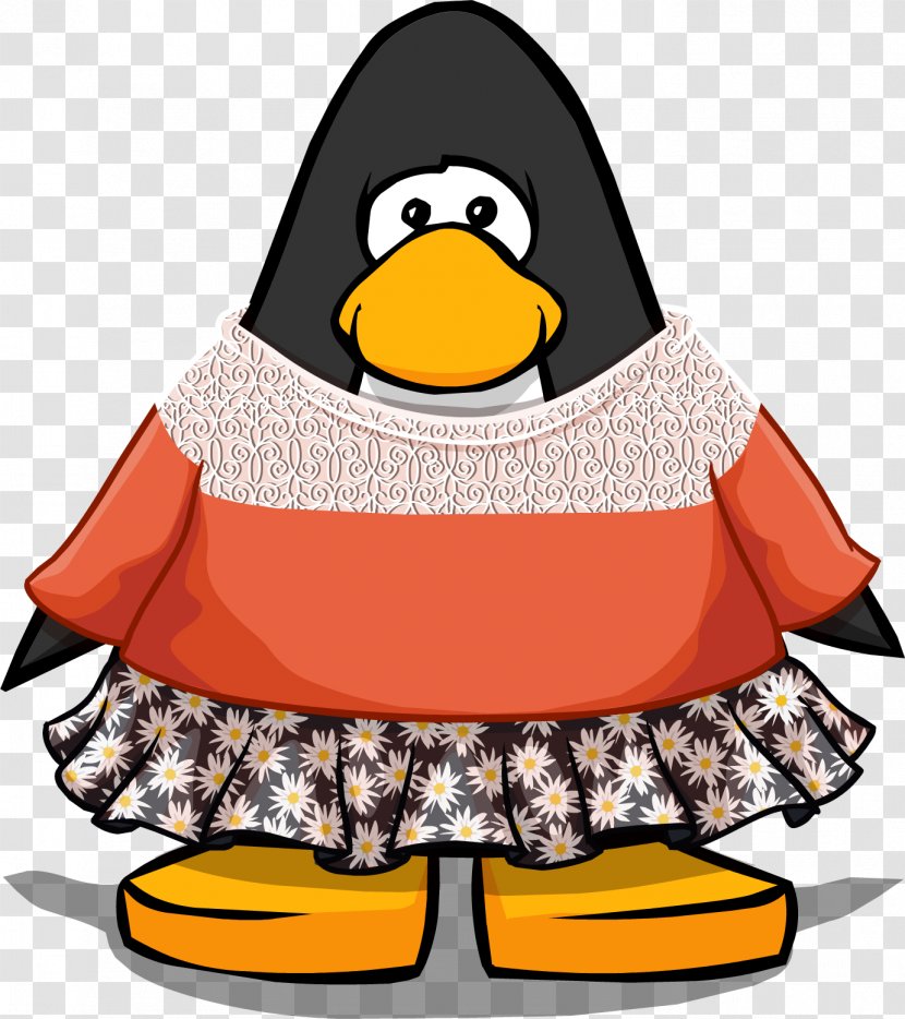 Club Penguin Chilly Willy Clip Art - Dress - Blush Floral Transparent PNG