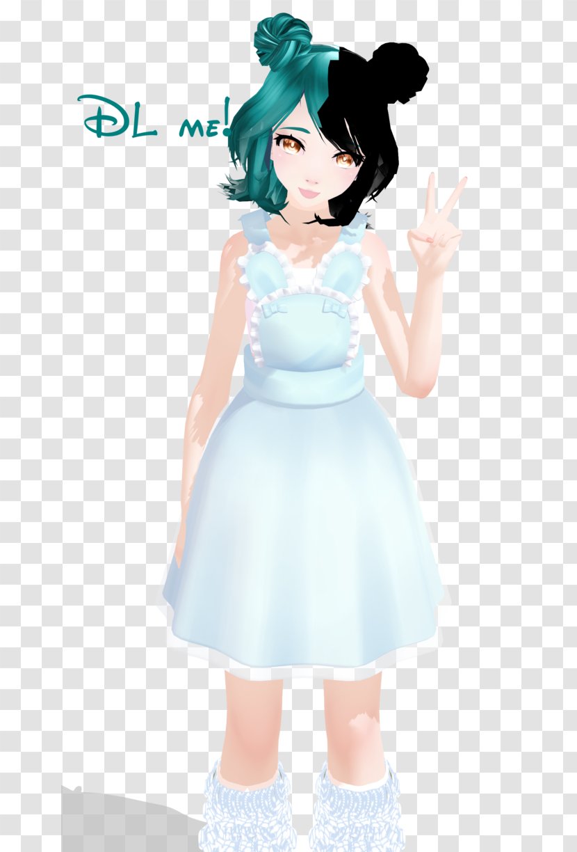 MikuMikuDance Hatsune Miku Megpoid Conceptual Model - Silhouette Transparent PNG