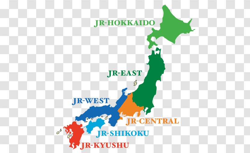 Japan Rail Pass Map - Mapa Polityczna Transparent PNG